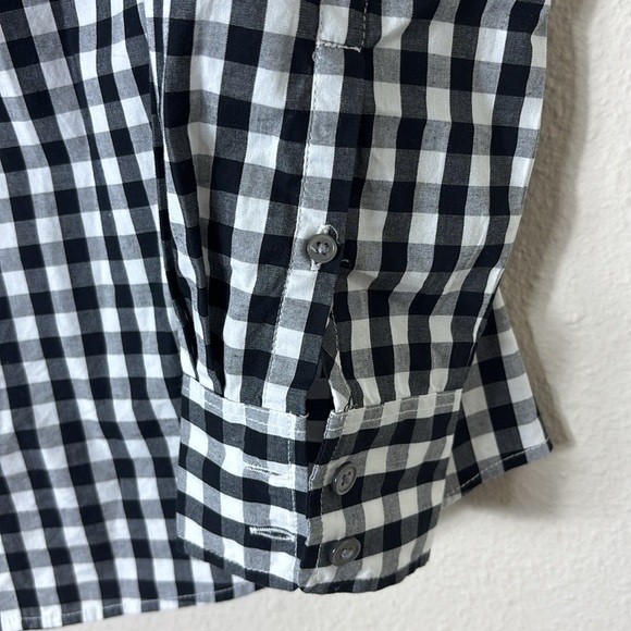 J. Crew Gingham Black White Button Down Shirt size Small - Picture 6 of 12